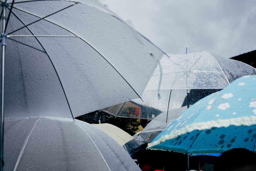 rainy day and umbrella