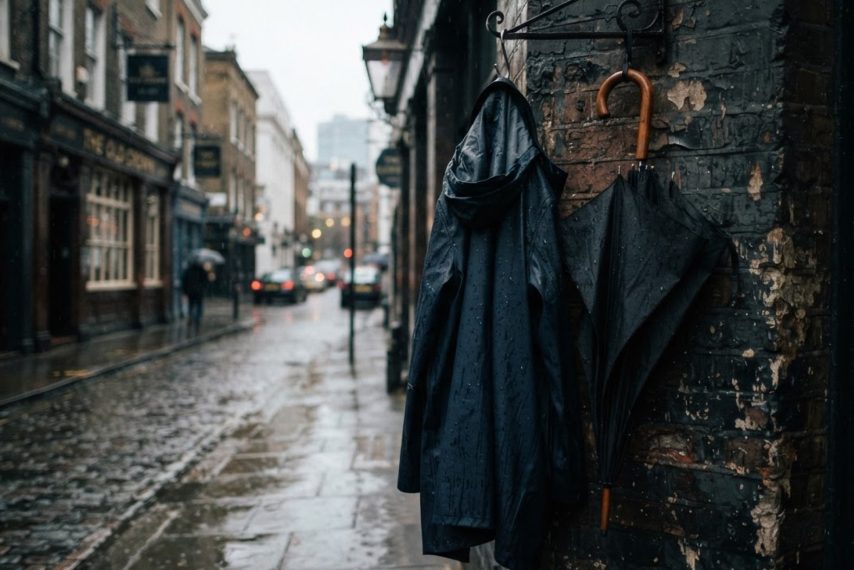 Rainy day and umbrella