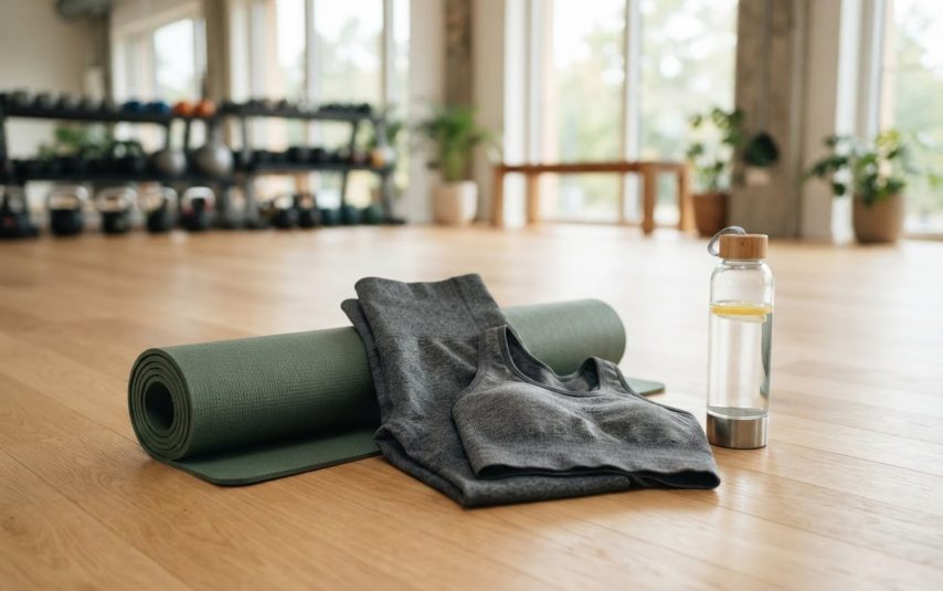Young fitness couple sportswear doing lunges modern city against skyscraper healthy lifestyle concept